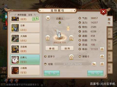 手游问道什么力宝宝好